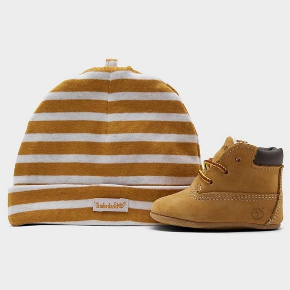♡BNWT BRAND NEW in BOX ☆Baby Timberland™ Boots/Hat 3-Piece Box SET☆ Baby Size 3♡